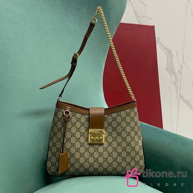 Gucci Padlock GG Medium Shoulder Bag Blrown - 32.5x24x5.5cm - 1