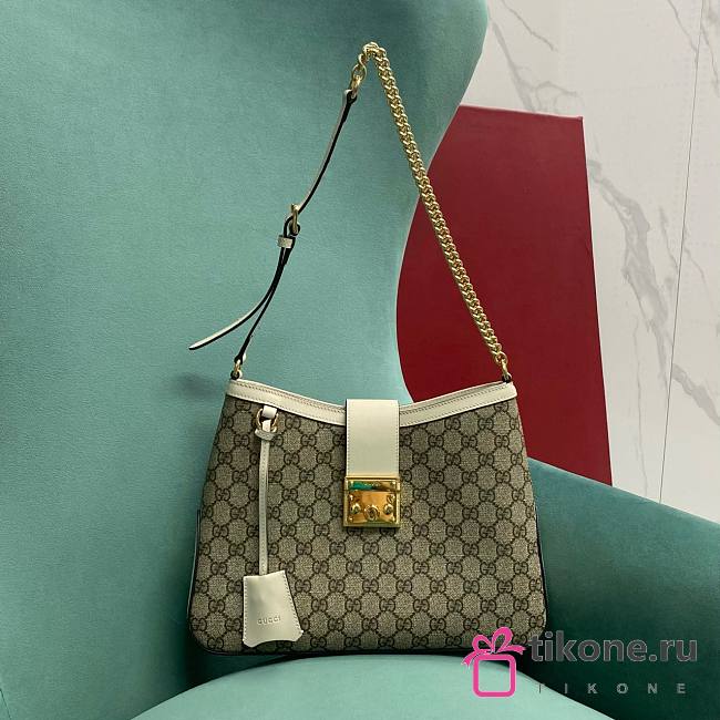 Gucci Padlock GG Medium Shoulder Bag White - 32.5x24x5.5cm - 1