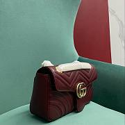 Gucci GG Marmont Small Shoulder Red Leather - 26x13x6cm - 6