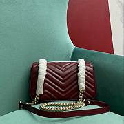 Gucci GG Marmont Mini Shoulder Red Leather - 22x13x6cm - 6