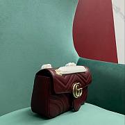 Gucci GG Marmont Mini Shoulder Red Leather - 22x13x6cm - 5