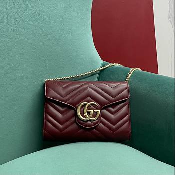 Gucci GG Marmont Super Mini Bag Red - 20x13x6cm