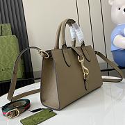 Gucci Small Tote Bag With Hook Closure Beige - 24x17.5x8.5cm - 5