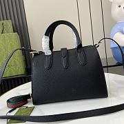 Gucci Small Tote Bag With Hook Closure Black - 24x17.5x8.5cm - 3