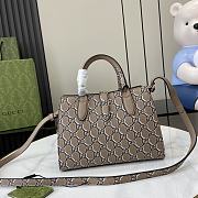 Gucci Small Tote Bag With GG Shadow Beige - 24x17.5x8.5cm - 3