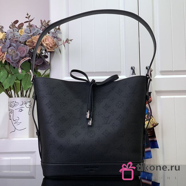 LV Flore Mahina Leather Black M12139 - 28x27x10cm - 1