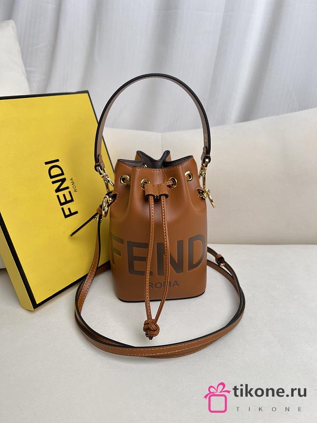 Fendi Mon Tresor Brown Leather Mini Bag - 18x10x12xm - 1