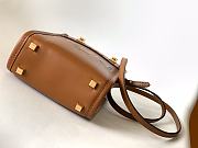 Fendi Mini Sunshine Shopper Brown Leather Mini Bag - 13x6.5x18cm - 6