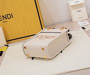 Fendi Mini Sunshine Shopper White Leather Mini Bag - 13x6.5x18cm - 6