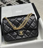 Chanel Caviar 24P Heart Adjustable Strap Black - 24x19x9cm - 1