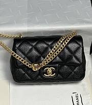 Chanel Caviar 24P Heart Adjustable Strap Black - 19x12x8cm - 2