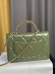 Chanel Wallet on Chain Shiny Lambskin & Gold-Tone Metal Green - 12.3×19.2×3.5cm - 4