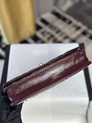 Chanel Wallet on Chain Shiny Lambskin & Gold-Tone Metal Burgundy - 12.3×19.2×3.5cm - 4