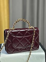 Chanel Wallet on Chain Shiny Lambskin & Gold-Tone Metal Burgundy - 12.3×19.2×3.5cm - 2