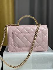 Chanel Wallet on Chain Shiny Lambskin & Gold-Tone Metal Pink - 19cm - 5