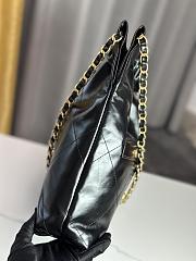 Chanel 22 Small Bag Wrinkled Effect Glossy Calfskin & Gold Plated Metal Black - 35×37×7cm - 2