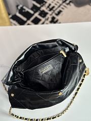 Chanel 22 Small Bag Wrinkled Effect Glossy Calfskin & Gold Plated Metal Black - 35×37×7cm - 5