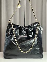 Chanel 22 Bag Wrinkled Effect Glossy Calfskin & Gold Plated Metal Black - 39cm - 3