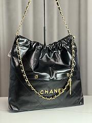 Chanel 22 Bag Wrinkled Effect Glossy Calfskin & Gold Plated Metal Black - 39cm - 2