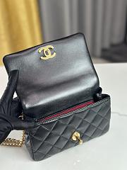 Chanel Mini Flap Bag Shiny Lambskin & Gold-Tone Metal Balck - 11.5×18×5.5cm - 6