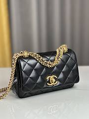 Chanel Mini Flap Bag Shiny Lambskin & Gold-Tone Metal Balck - 11.5×18×5.5cm - 4