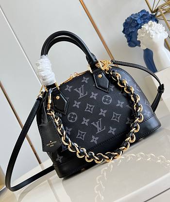 LV Alma BB Monogram Ink Black M12289 - 23.5x17.5x11.5cm