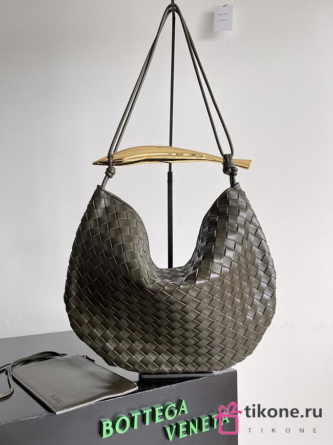 Bottega Veneta Medium Sardine Kaki - 39x31x12cm - 1