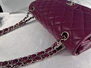 Chanel Classic Handbag Caviar Burgundy - 25cm - 3