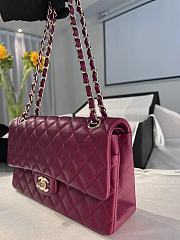 Chanel Classic Handbag Caviar Burgundy - 25cm - 5