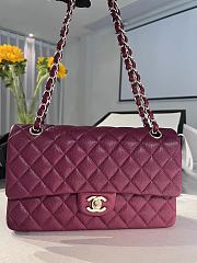 Chanel Classic Handbag Caviar Burgundy - 25cm - 6