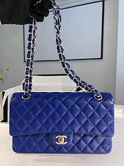 Chanel Classic Handbag Caviar Blue - 25cm - 3