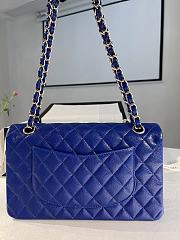 Chanel Classic Handbag Caviar Blue - 25cm - 4