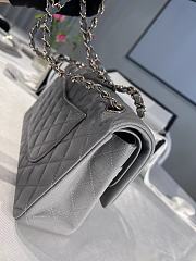 Chanel Classic Handbag Caviar Gray- 25cm - 6