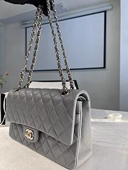 Chanel Classic Handbag Caviar Gray- 25cm - 3