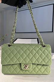 Chanel Classic Handbag Caviar Green - 25cm - 2