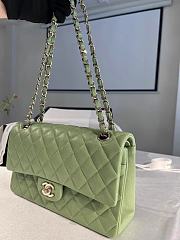 Chanel Classic Handbag Caviar Green - 25cm - 3