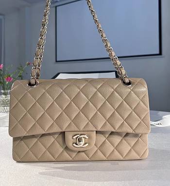 Chanel Classic Handbag Caviar Beige - 25cm