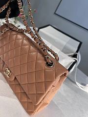 Chanel Classic Handbag Caviar Milk Tea Brown - 25cm - 5