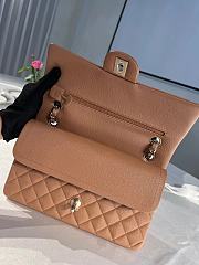 Chanel Classic Handbag Caviar Milk Tea Brown - 25cm - 4