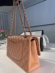 Chanel Classic Handbag Caviar Milk Tea Brown - 25cm - 2