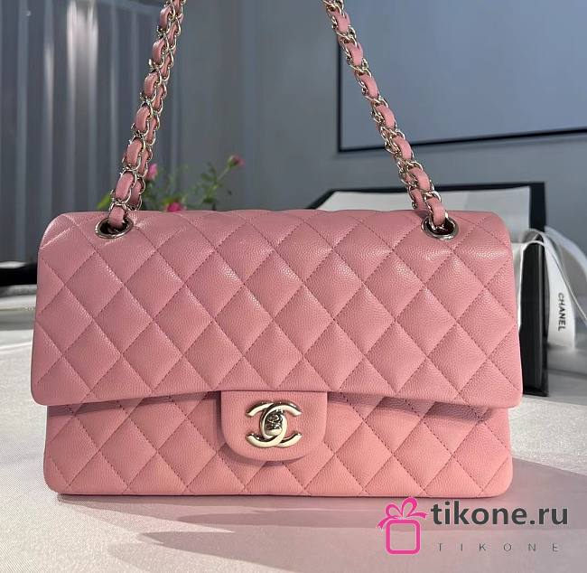 Chanel Classic Handbag Caviar Pink - 25cm - 1