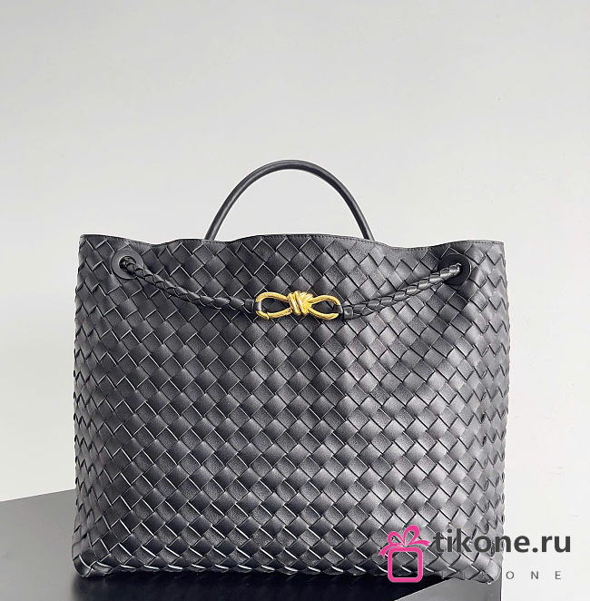 Bottega Veneta Large Andiamo Intrecciato Black - 42x35x18cm - 1