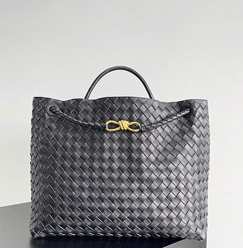 Bottega Veneta Large Andiamo Intrecciato Black - 42x35x18cm