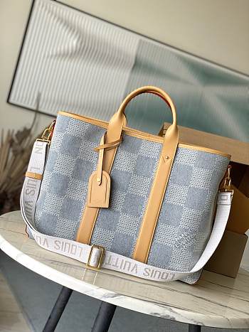 LV Weekend Tote Damier Denim 3D N40702 - 43x34x17.5cm