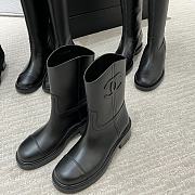 Chanel Ankle Boots Black Leather 14421 - 5