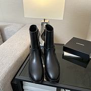 Chanel Ankle Boots Black Leather 14423	 - 2