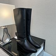 Chanel High Boots Black Leather 14424 - 5