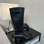 Chanel High Boots Black Leather 14424 - 3