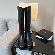 Chanel High Boots Black Leather 14425 - 5