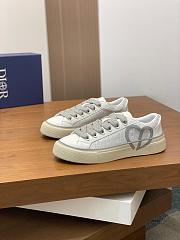 Dior B33 Sneaker Gray Smooth Calfskin and Gray Dior Oblique Jacquard - 6